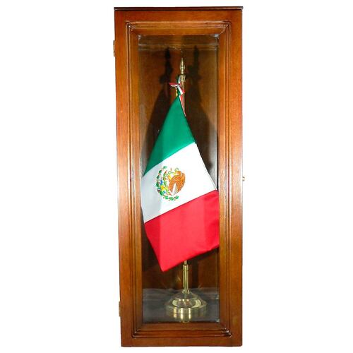 Bandera nicho latón y madera