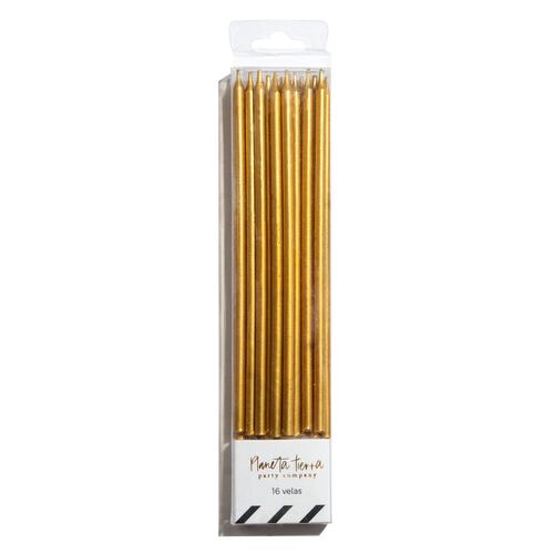Velas de Cumpleaños Metallic Gold