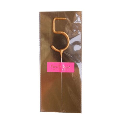 Vela bengala dorada 5 foil pack