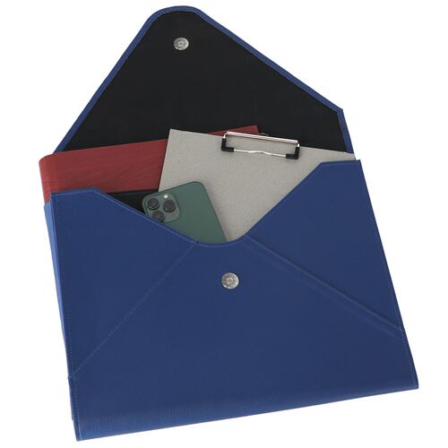 Portafolio Tamaño Oficio Flexible Azul Kyma