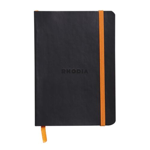 Libreta Rhodia A6 Pasta Suave Puntos Color Negro