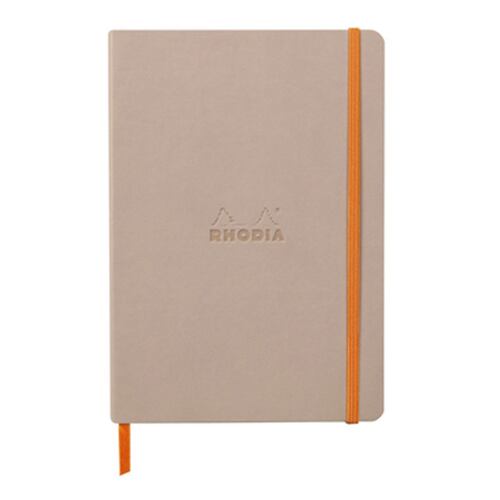 Libreta Rhodia A5 Pasta Suave Rayas Color Rosa Claro
