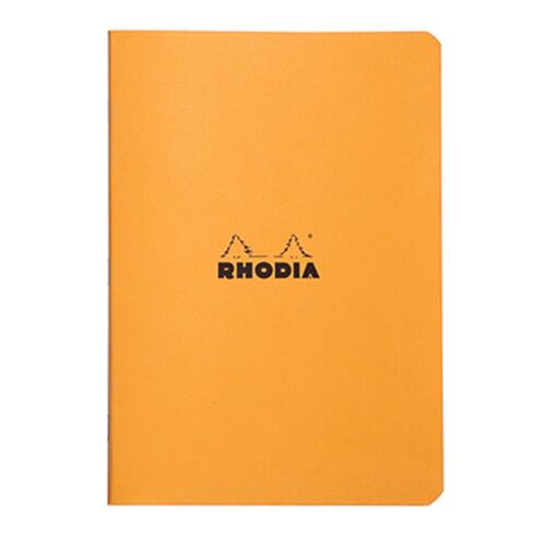 Libreta Rhodia A5 Pasta Suave Rayas Color Naranja