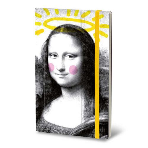 Libreta Pequeña Pasta Dura y Flexible 144 Páginas Diseño Mona Lisa Ángel Stifflex