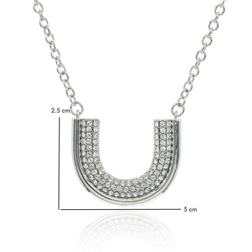 Collar Herradura Rodio Plateado Mayfer