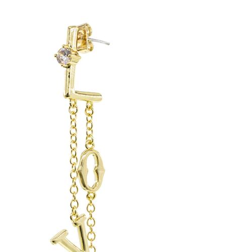 Aretes Love Baño de Oro Dorado Ablime