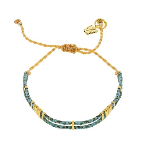 Pulsera Agua con 15 Tiras Tila Dorado Mayfer