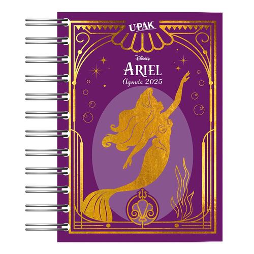 Agenda Básica 2025 con Espiral Diseño Cuento de Princesas Upak