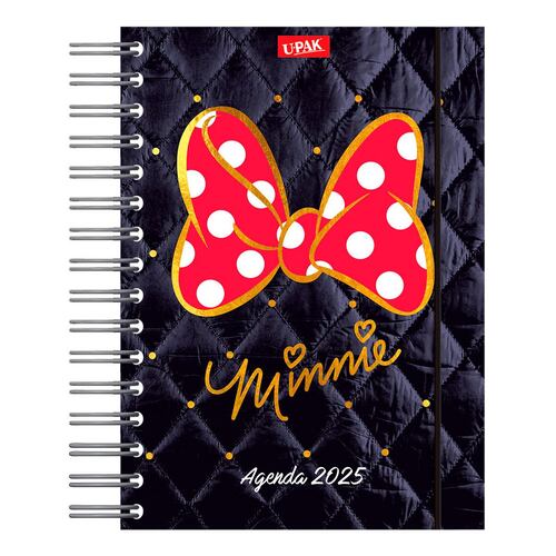 Agenda Premier 2025 con Espiral Diseño Minnie Mouse con Estilo Upak