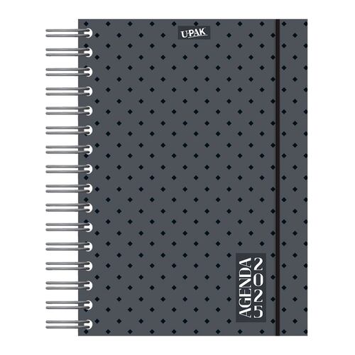 Agenda Premier 2025 con Espiral Diseño Texturas Elegantes Upak