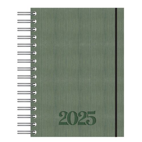 Agenda Premier 2025 con Espiral Diseño Piel Sintética Texturizada Upak