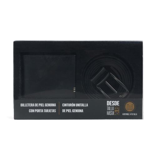Set Cartera y Cinturón de Piel para Hombre Lee