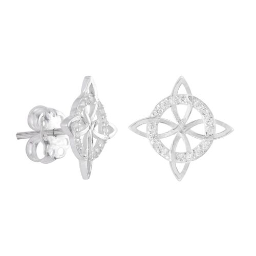 Aretes Nudo de Bruja Plata .925 Unlimited By Oro Boleado