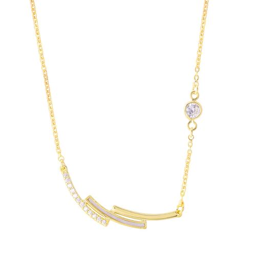 Collar Zirconia y Esmaltado Chapa de Oro Unlimited By Oro Boleado