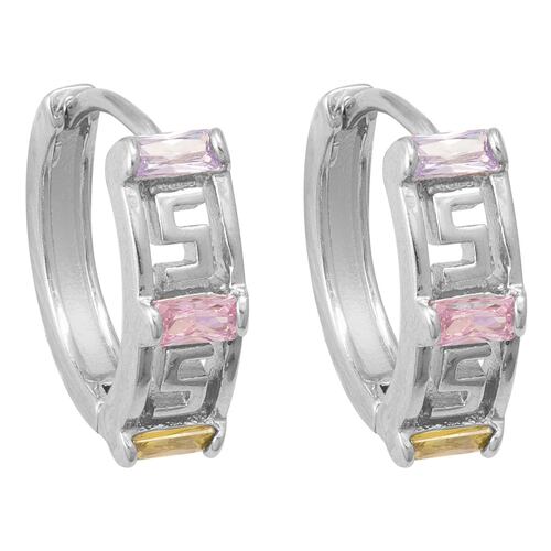 Huggie Zirconia de Colores Rodio Unlimited by Oro Boleado