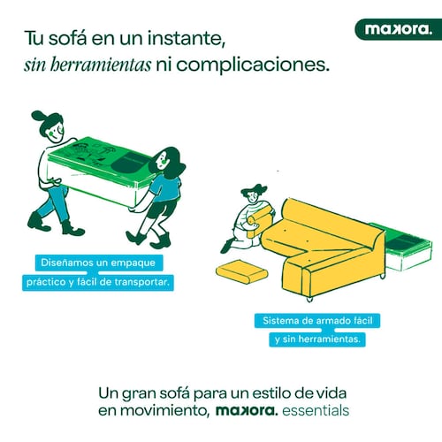 MAKORA Love Seat Modelo Aria Palo De Rosa