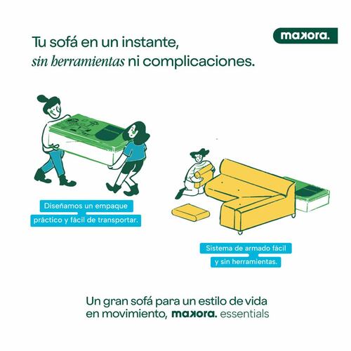 MAKORA Sofá Cama Reclinable Modelo Ambrosi Gris Claro