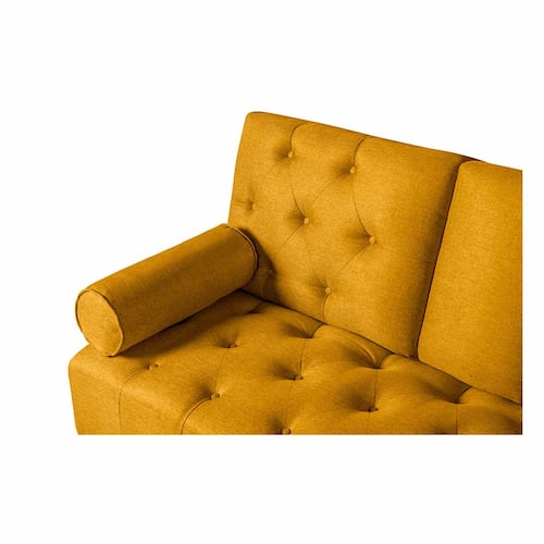 MAKORA Sofá Cama Paccino Lino Color Mostaza