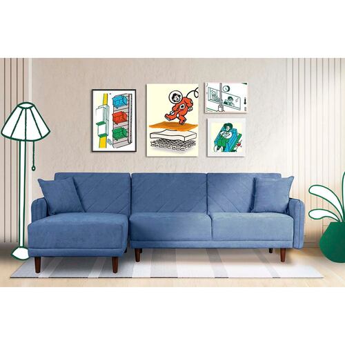 MAKORA Sala Modular Reclinable Modelo Cosmo Azul