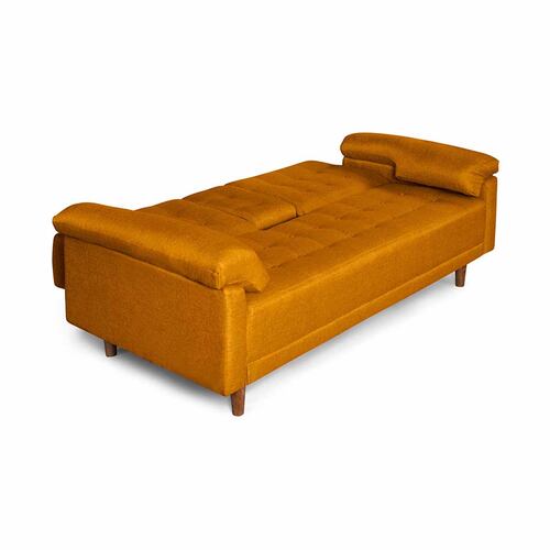 MAKORA Sofá Cama Andros Lino Color Mostaza