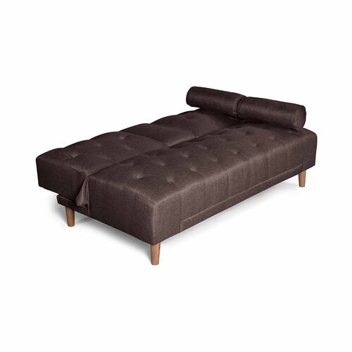 MAKORA Sofá Cama Paccino Lino Color Chocolate