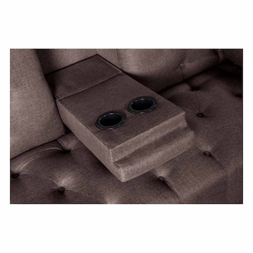 MAKORA Sofá Cama Paccino Lino Color Chocolate