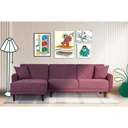 MAKORA Sala Modular Reclinable Modelo Cosmo Morado