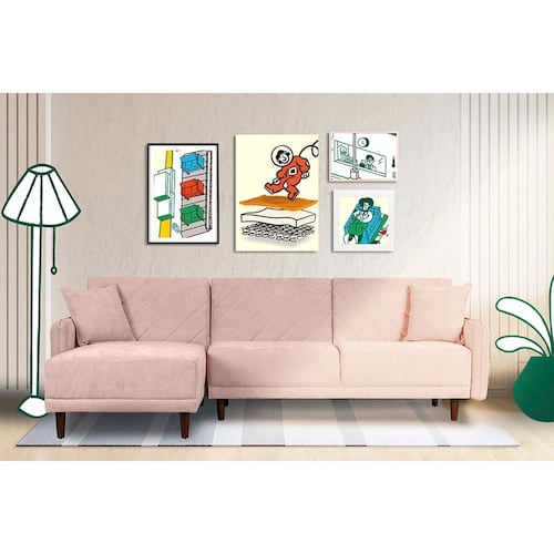 MAKORA Sala Modular Reclinable Modelo Cosmo Palo De Rosa
