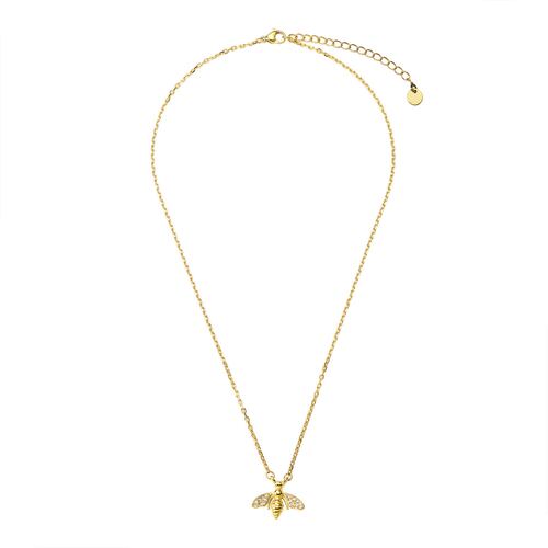 Collar y Dije Dorado Acero Enso