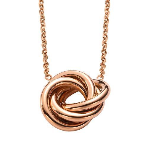 Collar y Dije Oro Rosa Acero Enso