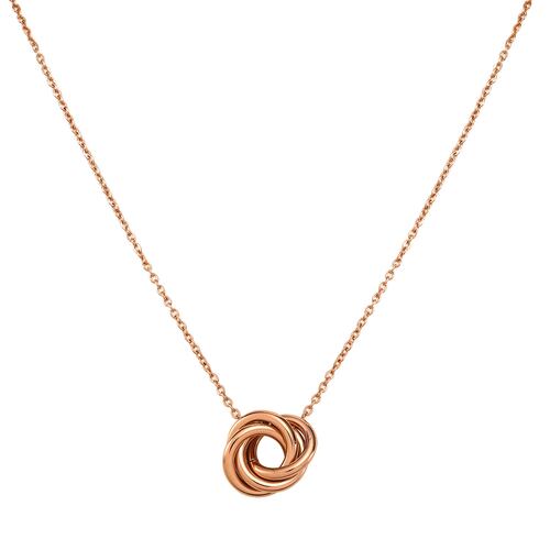 Collar y Dije Oro Rosa Acero Enso