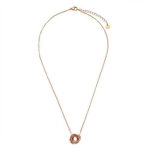 Collar y Dije Oro Rosa Acero Enso