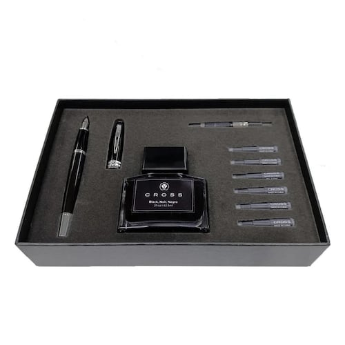 Set de Pluma Fuente CROSS con Tinta y Cartuchos
