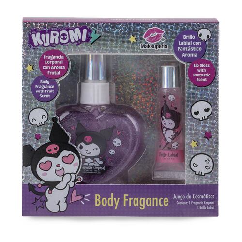kit de Cosméticos MAKUPERIA de Kuromi con Body Splash