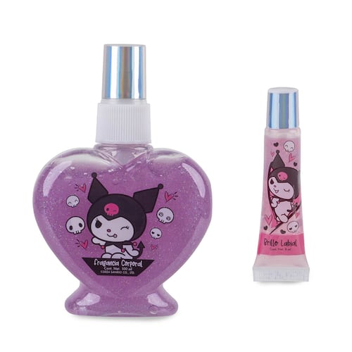 kit de Cosméticos MAKUPERIA de Kuromi con Body Splash