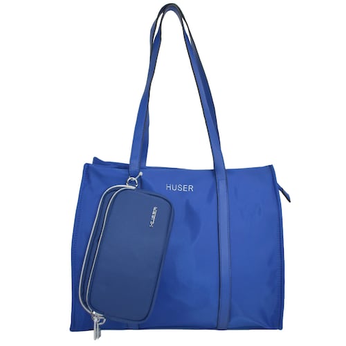 Bolso Tote Huser Azul para Mujer