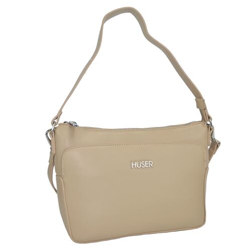 Bolso Crossbody Huser Beige para Mujer