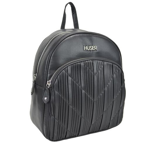 Bolso Backpack Huser Negro para Mujer