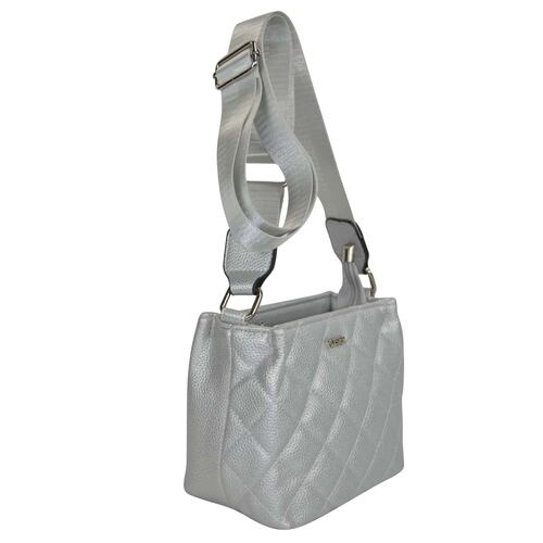 Bolsa Crossbody Huser Plata para Mujer