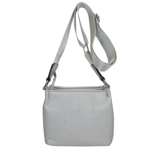Bolsa Crossbody Huser Plata para Mujer