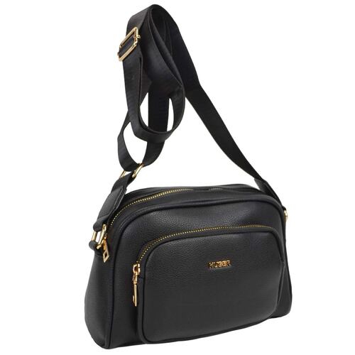 Bolsa Crossbody Huser Negro para Mujer