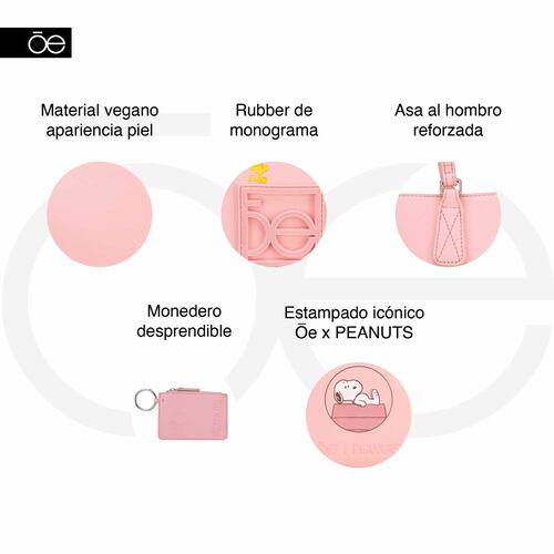 Bolso Tote Cloe Rosa para Mujer