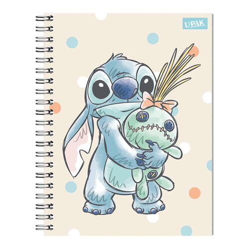 Cuaderno Stitch Tierno 100 Hojas de Cuadro Grande UPAK