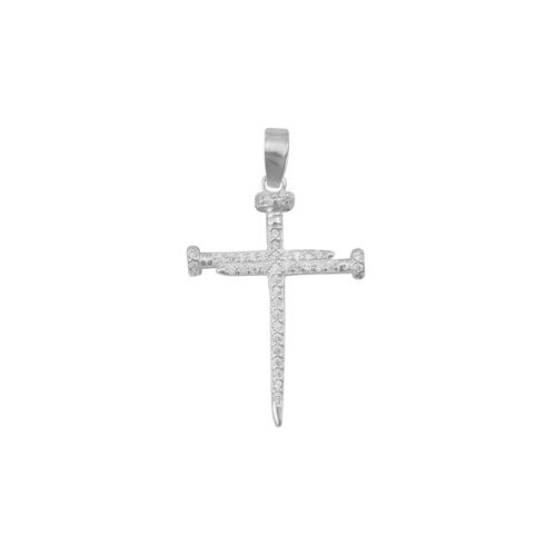 Dije con Cruz Estilo Cartier Plata .925 Unlimited By Oro Boleado