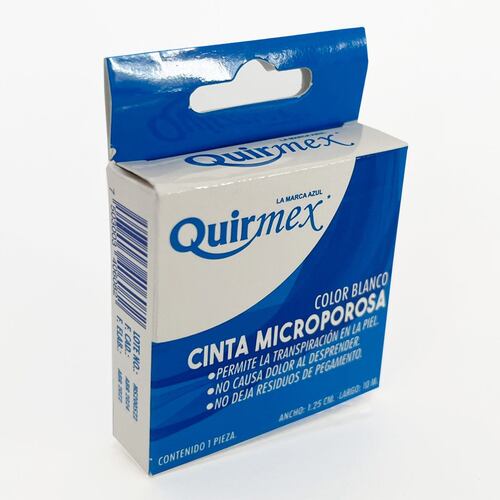 Cinta Microporosa Blanca 1.25 cm x 10 m