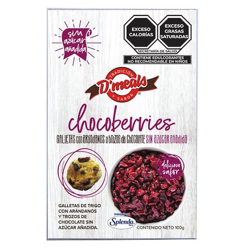 Chocoberries Galletas Arándano con Chocolate s/a 100 g D'meals
