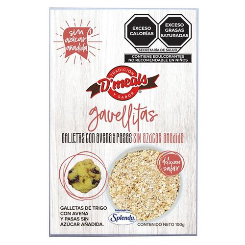 Gavellitas Galletas Avena con Pasas s/a 100 g D'meals