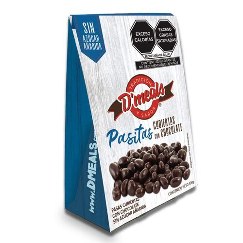 Pasitas Cubiertas con Chocolate s/a 100 g D'meals