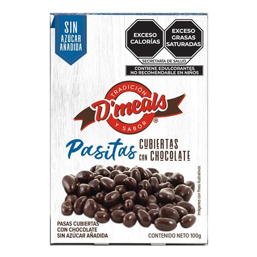 Pasitas Cubiertas con Chocolate s/a 100 g D'meals