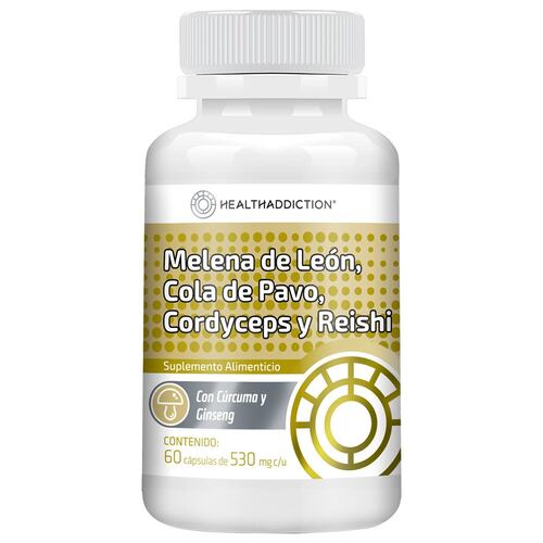 Suplemento Alimenticio Adaptogenos Mel Cordy Reis Healthaddiction60cap 530mg